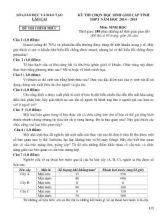 Kỳ thi chọn học sinh giỏi cấp tỉnh thpt năm học 2014  2015 môn sinh học
